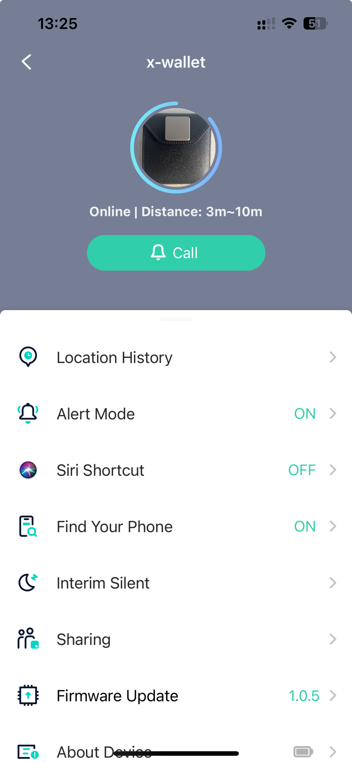 App screen: alert mode settings and duration