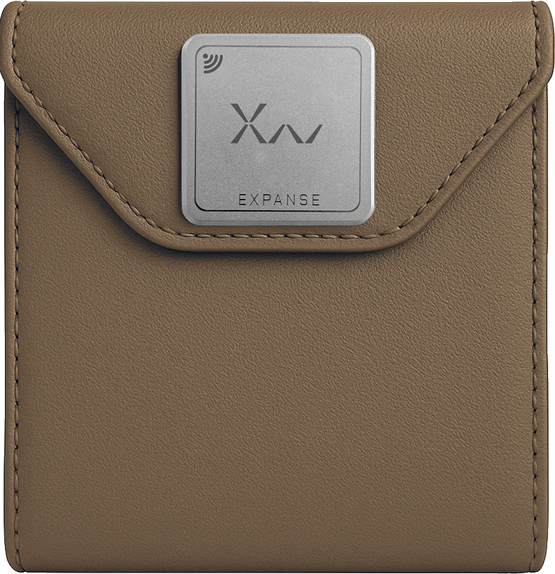X-Wallet in Etoupe leather