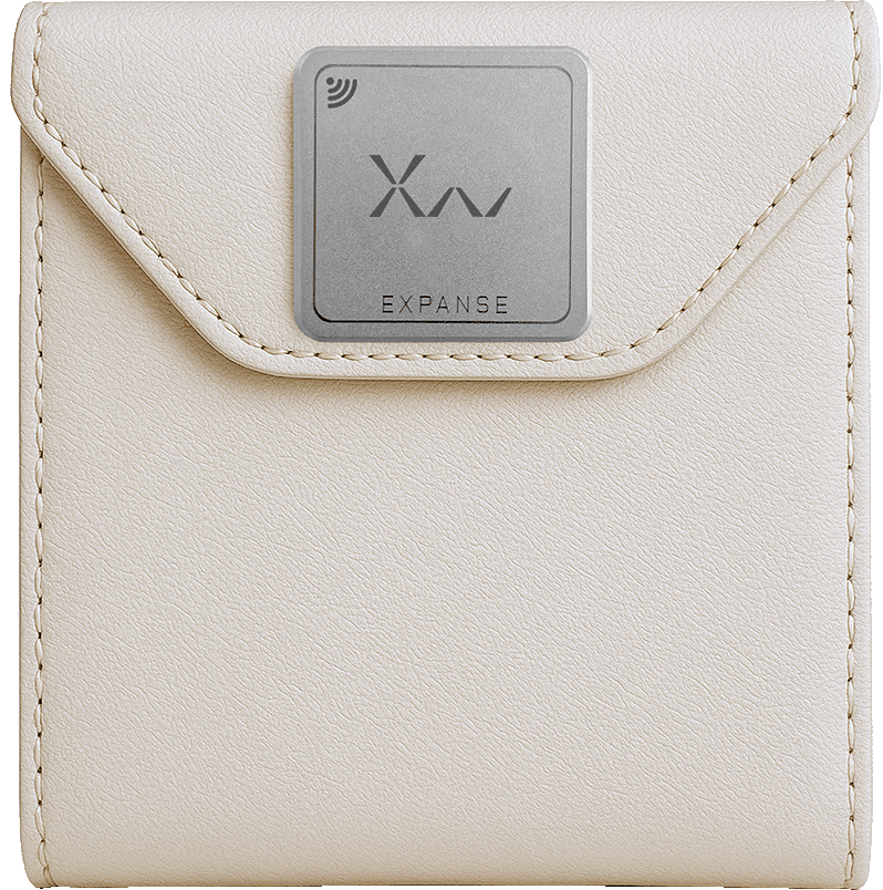 X-Wallet in Gris Perie leather